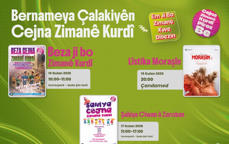 Li Amedê Cejna Zimanê Kurdî dê bi çalakiyan bê pîrozkirin